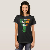 Breathalizer Blow Here St Patricks Day Pineapple S T-Shirt (Vorne ganz)