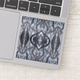 Breathe Abstract Dark Blue Black Watercolor Art Aufkleber