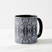 Breathe Abstract Dark Blue Black Watercolor Art Tasse (VorderseiteRechts)