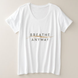 Breathe Anyway – Stress Awareness Minimal Yellow  Große Größe T-Shirt
