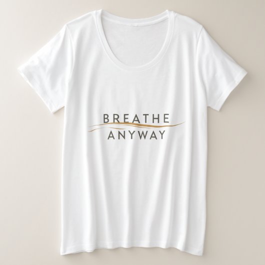 Breathe Anyway – Stress Awareness Minimal Yellow  Große Größe T-Shirt (Design vorne)