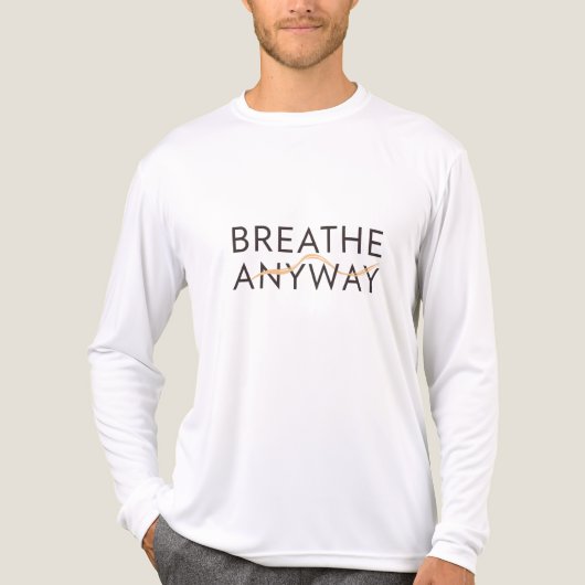 Breathe Anyway – Stress Awareness Minimal Yellow  Tri-Blend Shirt (Vorderseite)