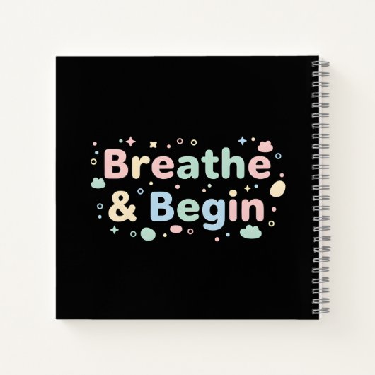 Breathe & Begin Pastel Notebook Notizblock (Rückseite)