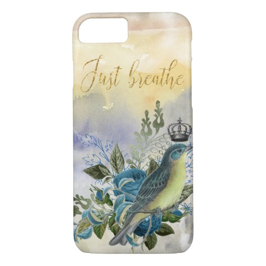 Breathe Blue Bird Collage Case-Mate iPhone Hülle (Rückseite)