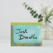 Breathe Blue Postkarte (Stehend Vorderseite)