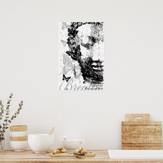 Breathe Buddha Poster (Küche)