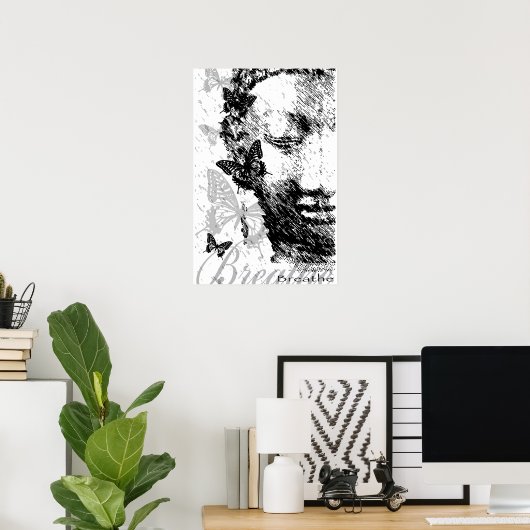 Breathe Buddha Poster (Heimbüro)