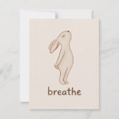 Breathe Bunny Flat Note Card Mitteilungskarte (Vorderseite)