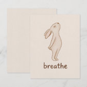 Breathe Bunny Flat Note Card Mitteilungskarte (Vorne/Hinten)