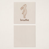 Breathe Bunny Mini Affirmation Card (Vorne & Hinten)