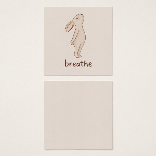 Breathe Bunny Mini Affirmation Card (Vorne & Hinten)