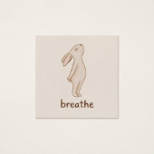 Breathe Bunny Mini Affirmation Card (Vorderseite)
