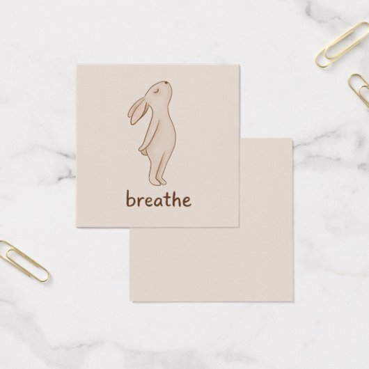 Breathe Bunny Mini Affirmation Card (Büro)