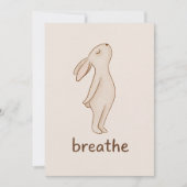 Breathe Bunny Minimal Card Karte (Vorderseite)