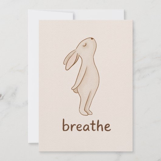 Breathe Bunny Minimal Card Karte (Vorderseite)