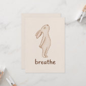 Breathe Bunny Minimal Card Karte (Vorderseite/Rückseite Beispiel)