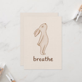 Breathe Bunny Minimal Card Karte