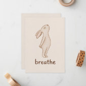 Breathe Bunny Note Cards Mitteilungskarte (Vorderseite/Rückseite Beispiel)