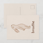 Breathe Bunny Postcard Feiertagspostkarte (Vorne/Hinten)