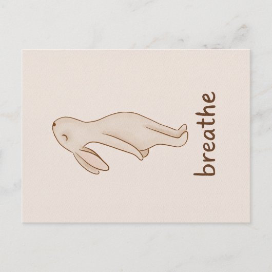 Breathe Bunny Postcard Feiertagspostkarte (Vorderseite)