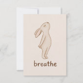 Breathe Bunny Thank You Card Dankeskarte (Vorderseite)