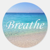 Breathe Cayman Islands Relaxen Beach Erinnerung Runder Aufkleber (Vorderseite)