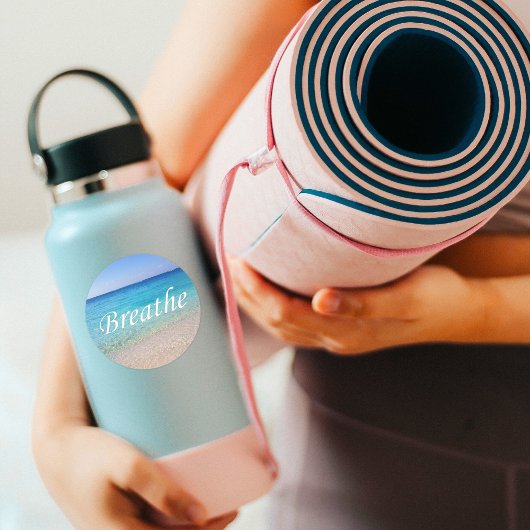 Breathe Cayman Islands Relaxen Beach Erinnerung Runder Aufkleber