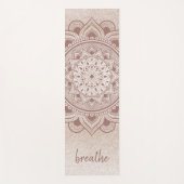 Breathe Chic Rose Gold Feminine Mandala Praxis Yogamatte (Vorderseite)