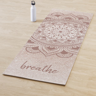 Breathe Chic Rose Gold Feminine Mandala Praxis Yogamatte