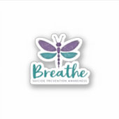 Breathe Dragonfly Suicide Prevention mental health Aufkleber (Vorderseite)