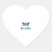 Breathe Dragonfly Suicide Prevention mental health Herz-Aufkleber (Vorderseite)
