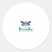 Breathe Dragonfly Suicide Prevention mental health Runder Aufkleber (Vorderseite)