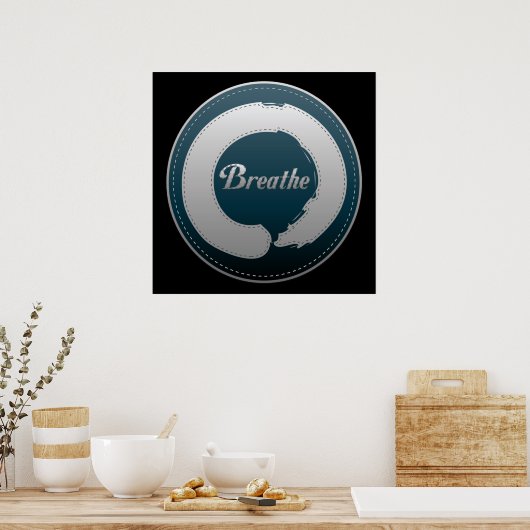 Breathe Enso Stitch Poster (Küche)