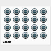 Breathe Enso Stitch Runder Aufkleber (Blatt)