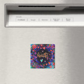 Breathe Floral Trendy ONE WORD Inspirivity Fun Magnet (In Situ (Geschirrspüler))