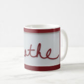 Breathe Graphics Red and White Kaffeetasse (VorderseiteRechts)