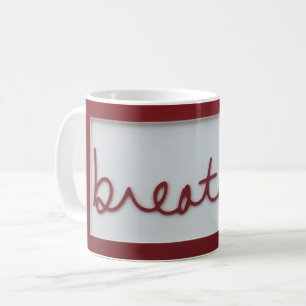 Breathe Graphics Red and White Kaffeetasse