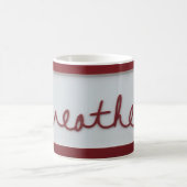 Breathe Graphics Red and White Kaffeetasse (Mittel)
