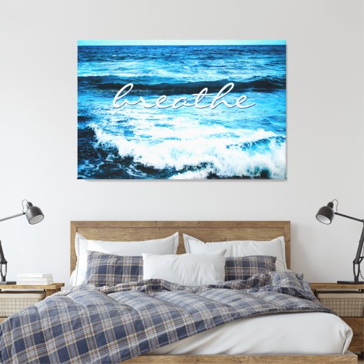 Breathe Hawaii Türkis Ocean Waves Foto 32x48 Leinwanddruck (Insitu (Schlafzimmer))