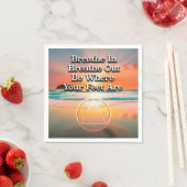 Breathe In Breathe Out Recovery Slogan Sunrise Serviette (Beispiel)