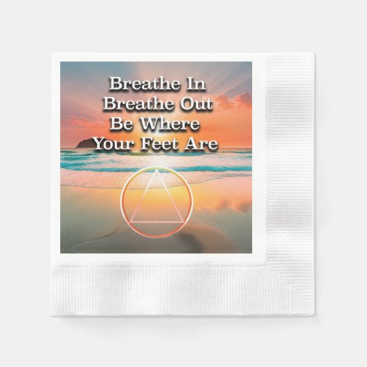 Breathe In Breathe Out Recovery Slogan Sunrise Serviette (Vorderseite)