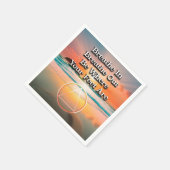 Breathe In Breathe Out Recovery Slogan Sunrise Serviette (Ecke)