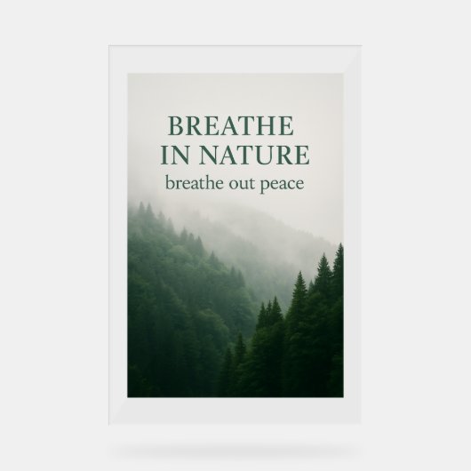 Breathe in Nature Motivierend Forest Poster - Mis (Vorderseite)