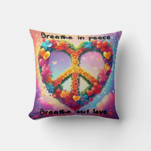 Breathe In Peace Breathe out Liebe Kissen