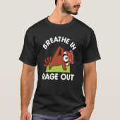 Breathe In Rage Out Red Panda Meditation Yoga T-Shirt (Vorderseite)