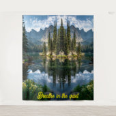 Breathe In: Tranquil Island Reflections Wandteppich (Vorderseite)