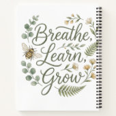 Breathe Learn Grow Mindfulness Journal & Notebook Notizblock (Rückseite)