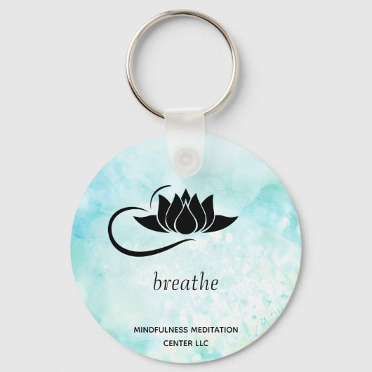 *~* BREATHE Lotus Branding Mint Turquoise SWAG Schlüsselanhänger (Vorderseite)