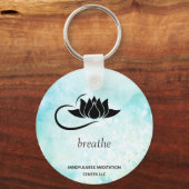 *~* BREATHE Lotus Branding Mint Turquoise SWAG Schlüsselanhänger (Vorderseite)