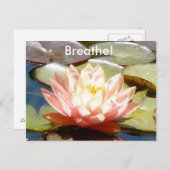 Breathe! Lotus Postcard Postkarte (Vorne/Hinten)